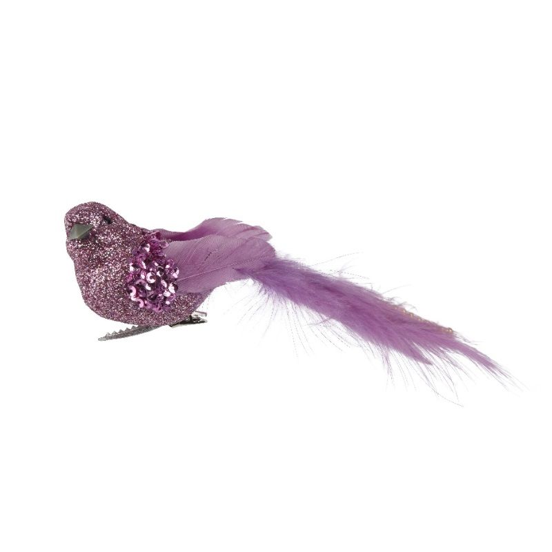 Clip-On Foam Bird with Sequin 15cm